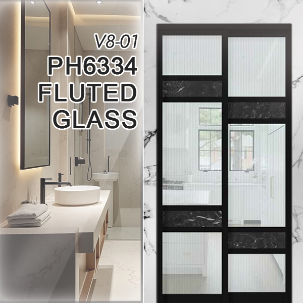 V8-01 PH6334 FLUTED GLASS